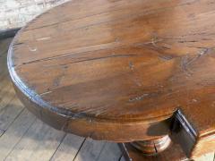 Massive 19th Century French Elm and Oak Trestle Table - 1307517