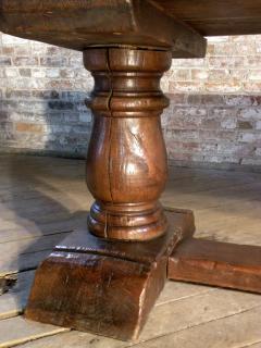 Massive 19th Century French Elm and Oak Trestle Table - 1307524