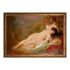 Massive Antique French Nude Oil Painting by Louis Anquetin of Venus Cupid - 4342673