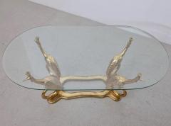 Massive Brass Coffee or Side Table with Peacocks - 550162