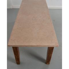 Massive English Oak Soapstone Table - 2586058