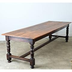 Massive French 1930 s Applewood Farm Table - 4798366