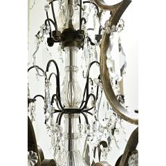 Massive French Brass Crystal Chandelier - 3697071