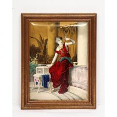 Massive French Enameled Porcelain Plaque After Diana Coomans circa 1880 - 1063958