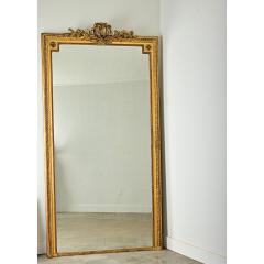 Massive French Louis XVI Style Gilt Mantle Mirror - 3856229