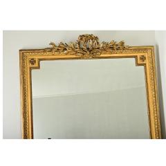 Massive French Louis XVI Style Gilt Mantle Mirror - 3856239