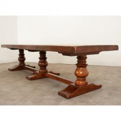 Massive French Oak Trestle Base Dining Table - 3126095