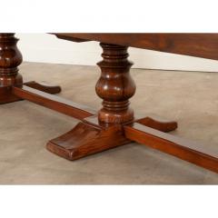 Massive French Oak Trestle Base Dining Table - 3126109