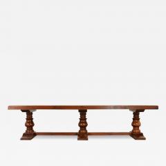 Massive French Oak Trestle Base Dining Table - 3132528