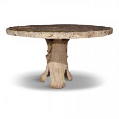 Massive Intricately Sculpted Faux Bois Table - 1500990