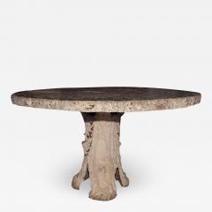 Massive Intricately Sculpted Faux Bois Table - 1502984