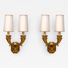 Massive Pair of Italian Neo Classical Bronze Sconces - 362951