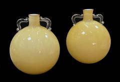 Massive Pair of Murano Hand blown Art Glass Double handled Urns - 4556693