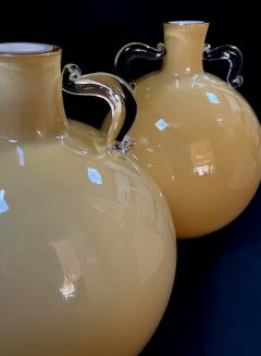 Massive Pair of Murano Hand blown Art Glass Double handled Urns - 4556698