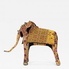 Massive Vintage Cotton Elephant Covered in Indian Textiles - 2532571