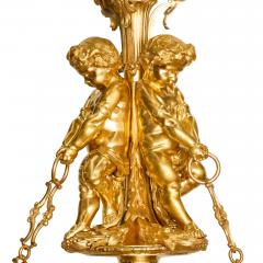 Massive antique French Louis XIV style ormolu chandelier - 4247623