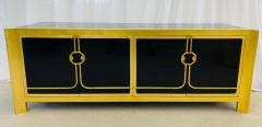 Mastercraft Mid Century Modern Sideboard Dresser Ebony Gilt Gold - 2921176