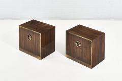 Mastercraft Walnut and Brass Nightstands 1970 - 2318766