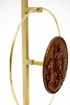 Masterpieces of Light Brass Table Lamp with Van Vianen Copper Sculpture XVII  - 2325120