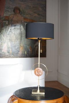 Masterpieces of Light Brass Table Lamp with Van Vianen Copper Sculpture XVII  - 2325124