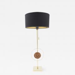 Masterpieces of Light Brass Table Lamp with Van Vianen Copper Sculpture XVII  - 2326261