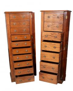 Matched Pair Of Regency Mahogany Wellington Chests - 4698578