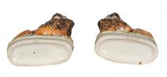 Matched Pair Of Staffordshire Pottery Lions - 4139260