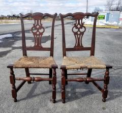 Matched Pair of Chippendale Cherry Side Chairs Massachusetts Mid 18th Century - 2360314