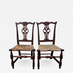 Matched Pair of Chippendale Cherry Side Chairs Massachusetts Mid 18th Century - 2361952