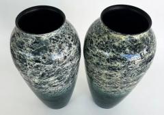 Matching Decorative Pair of Enameled Metal Vases - 4106763