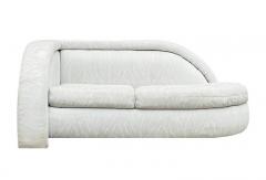 Matching Pair of Hollywood Regency Love Seats or Chaise Lounges in White - 2011754