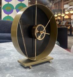 Materico Table Modern Clock 2019 WIth Sara Noir Marble And finishes in 24k gold - 1467085