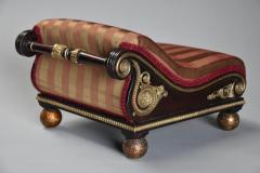 Mathew Gregson Rare Regency Design book mahogany scroll top foot stool - 4799948