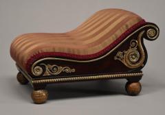 Mathew Gregson Rare Regency Design book mahogany scroll top foot stool - 4799950