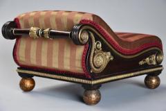 Mathew Gregson Rare Regency Design book mahogany scroll top foot stool - 4799955