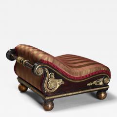 Mathew Gregson Rare Regency Design book mahogany scroll top foot stool - 4800926