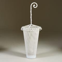 Mathieu Mat got 1950s French white metal umbrella stand by Mathieu Mat got - 2153450