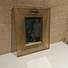 Mathieu Mat got 1950s Perma Mirror Picture Frame Perforated Gold Metal Italy - 2653022