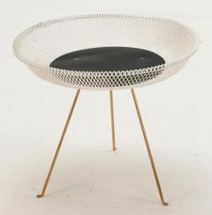 Mathieu Mat got Elegant brass and iron stand with honeycomb design manner of Mategot ci 1950 - 3596320