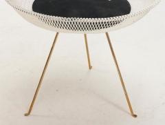 Mathieu Mat got Elegant brass and iron stand with honeycomb design manner of Mategot ci 1950 - 3596323