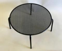 Mathieu Mat got French Mid Century Round Perforated Iron Coffee or Side Tables Mathieu Margot - 4149858