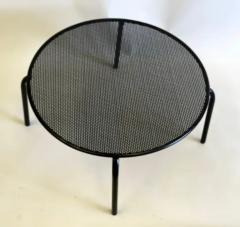 Mathieu Mat got French Mid Century Round Perforated Iron Coffee or Side Tables Mathieu Margot - 4149868