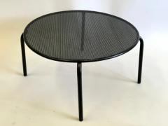 Mathieu Mat got French Mid Century Round Perforated Iron Coffee or Side Tables Mathieu Margot - 4149882
