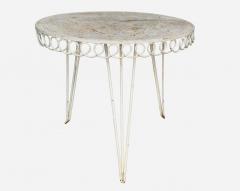 Mathieu Mat got Lacquered iron garden table in the style of Mathieu Mat got France circa 1950 - 4226086