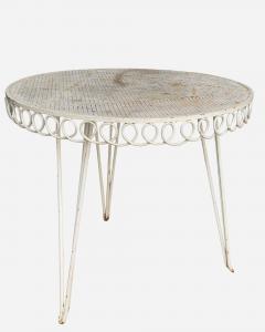 Mathieu Mat got Lacquered iron garden table in the style of Mathieu Mat got France circa 1950 - 4226087