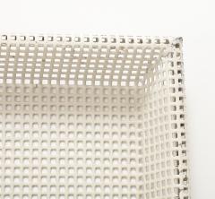 Mathieu Mat got Mathieu Mat got Perforated White Metal Tray France 1950 s - 4509811