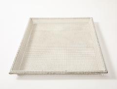 Mathieu Mat got Mathieu Mat got Perforated White Metal Tray France 1950 s - 4509817
