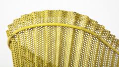 Mathieu Mat got Mathieu Mat got Planter Perforated Metal Yellow Lacquer France c 1940 50 - 1309666