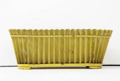 Mathieu Mat got Mathieu Mat got Planter Perforated Metal Yellow Lacquer France c 1940 50 - 1309668