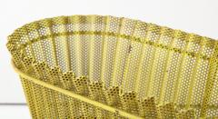 Mathieu Mat got Mathieu Mat got Planter Perforated Metal Yellow Lacquer France c 1940 50 - 1309671